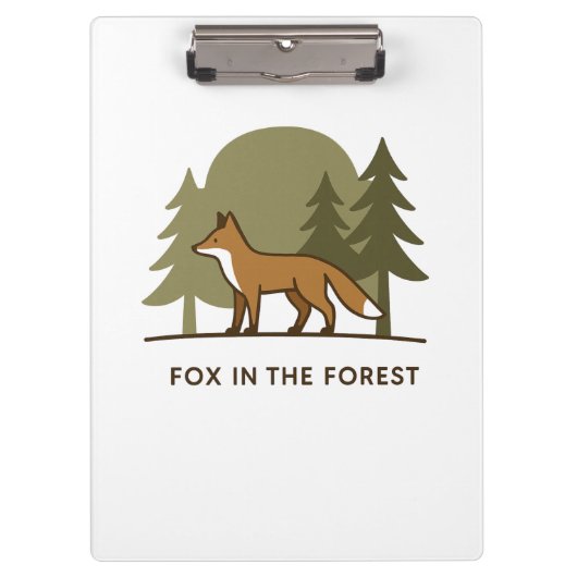 Porte-bloc Renard dans la forêt (Devant)