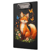 Porte-bloc Renard Mignon Avec Fleurs (Gauche)