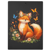 Porte-bloc Renard Mignon Avec Fleurs (Dos)