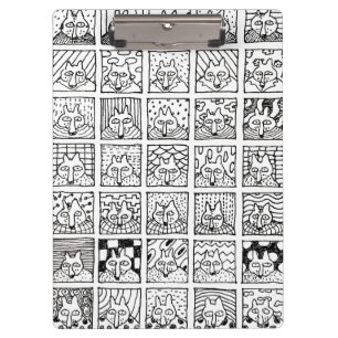 Porte-bloc Renards de dessin animé visages carrés dessin