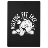 Porte-bloc Repose Pit Face Drôle Chien Pitbull Mème (Dos)