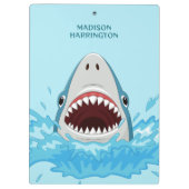 Porte-bloc Requin Cool de nom personnalisé (Dos)