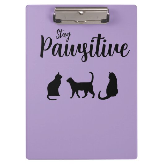 Porte-bloc Restez un chat noir à la mode (Devant)