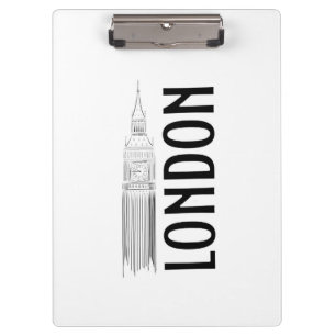Porte-bloc Résumé moderne Black and White London City