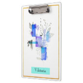 Porte-bloc Résumé moderne Noir et bleu marine (Gauche)