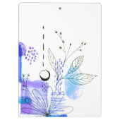 Porte-bloc Résumé moderne Noir et bleu marine (Dos)