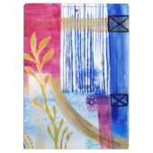 Porte-bloc Résumé moderne Noir et rouge (Dos)