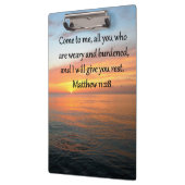 PORTE-BLOC RETIRER MATTHEW 11:28 SCRIPTURE VERSE SLEVER (Gauche)