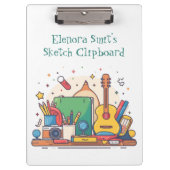 Porte-bloc Retour À L'École I Porte - bloc Aquarelle (Devant)