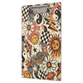 Porte-bloc Retro 90s Psychedelic Doodle Pattern with Yin Yang (Gauche)