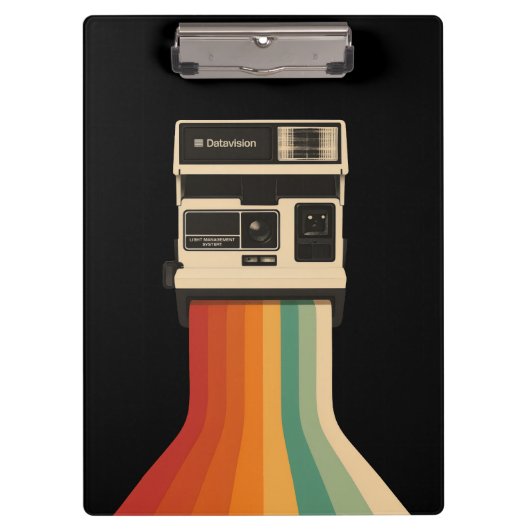 Porte-bloc Retro Camera with Rainbow Print (Devant)