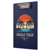 Porte-bloc Retro coucher de soleil Filles voyage bachelorette (Gauche)