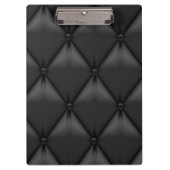 Porte-bloc Rétro cuir noir fait sur commande (Devant)