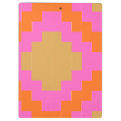 Porte-bloc Rétro Groovy Rose Orange Géométrique (Dos)