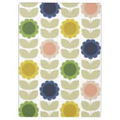 Porte-bloc Retro Groovy Summer Flowers Stems (Dos)