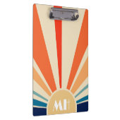 Porte-bloc Retro les années 70 Starburst Sunrise Stripes Mono (Swatch)