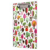 Porte-bloc rétro motif de hibou d'arbre rose de feuille (Gauche)