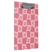 Porte-bloc Retro rose À damiers motif floral (Swatch)