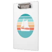 Porte-bloc Retro Sunset Effet Perdu + Voilier (Gauche)