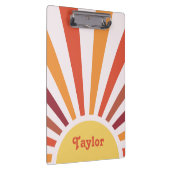 Porte-bloc Retro Sunset Sun Rays Nom personnalisé (Swatch)