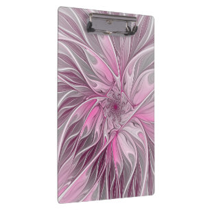 Porte-bloc Rêve de fleur rose fractal, Motif d'Imaginaire flo