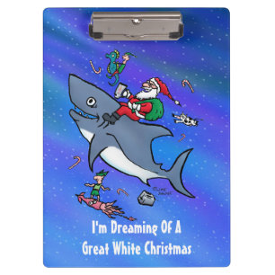 Porte-bloc Rêver D'Un Grand Requin Blanc Drôle Noël