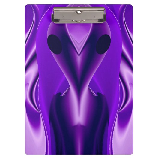 Porte-bloc Rêves arc-en-ciel violet 3D, Alien (Devant)