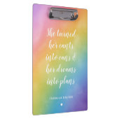 Porte-bloc Rêves dans les plans aquarelle Rainbow Nom personn (Swatch)