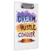 Porte-bloc Rêvez. Hustle. Conquérir. - Typographie motivation (Swatch)