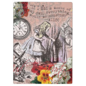 Porte-bloc rideau d'alice nonsense pays des merveilles (Dos)