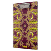 Porte-bloc ROBERT ~ Maroon et Jaune design original (Gauche)