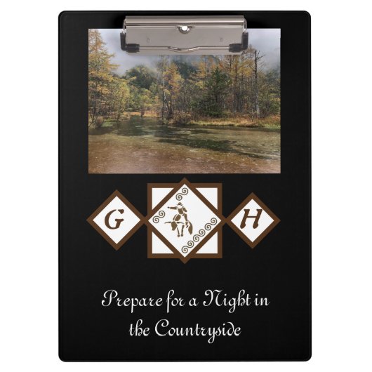 Porte-bloc Rodeo Bull Rider et Longhorn Monogram Photo (Devant)