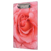 Porte-bloc Romantique Rose rose rouge gouttes d'eau (Gauche)
