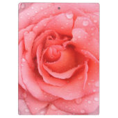 Porte-bloc Romantique Rose rose rouge gouttes d'eau (Dos)