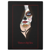 Porte-bloc Rosa Sugar Skull Portrait (Dos)