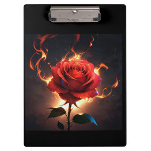 Porte-bloc Rose brûlant - La passion rencontre la destruction