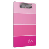 Porte-bloc Rose chaud vif | Ombre Stripes avec script (Swatch)