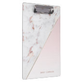 Porte-bloc Rose chic or et Marbre blanc personnalisé (Swatch)