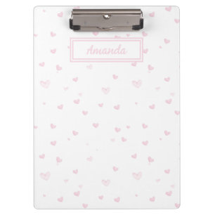Porte-bloc Rose Coeur Motif Fille Romantique Aquarelle