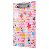 Porte-bloc rose de motif de bande dessinée d'amusement (Gauche)