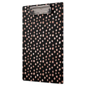 Porte-bloc Rose Doré Rose Clair Bronze Points Noir Chic (Gauche)