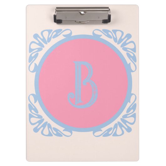 Porte-bloc Rose et bleu personnalisés (Devant)