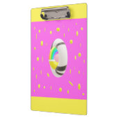 Porte-bloc Rose et jaune avec dossier de poche intermédiaire  (Gauche)