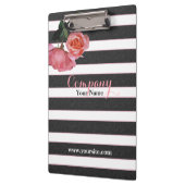 Porte-bloc Rose Floral noir & blanc - Porte - bloc (Gauche)