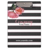 Porte-bloc Rose Floral noir & blanc - Porte - bloc (Devant)