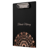 Porte-bloc Rose Gold Black Floral Mandala (Gauche)