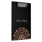 Porte-bloc Rose Gold Black Floral Mandala (Swatch)