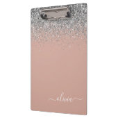 Porte-bloc Rose Gold Blush rose Parties scintillant argent Mo (Gauche)