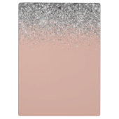 Porte-bloc Rose Gold Blush rose Parties scintillant argent Mo (Dos)