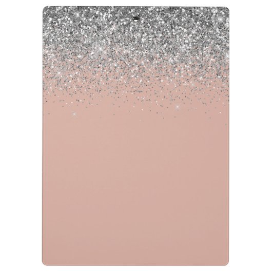 Porte-bloc Rose Gold Blush rose Parties scintillant argent Mo (Dos)